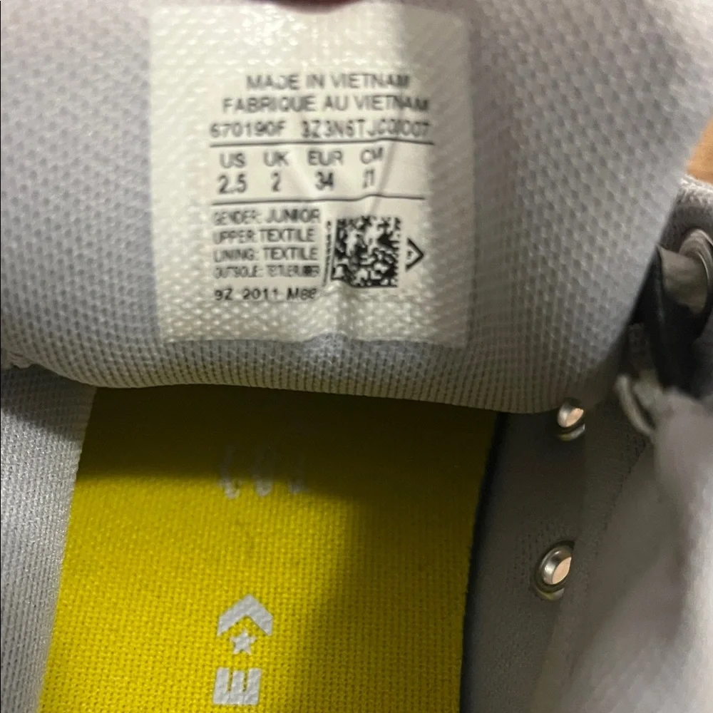 Converse Kids Light Gray High-Top Sneakers